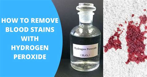 removing blood with hydrogen peroxide